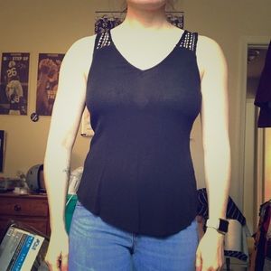 Tank top with crochet back